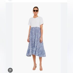 SEE BY CHLOE | Blue And White Miranda Combo Dress